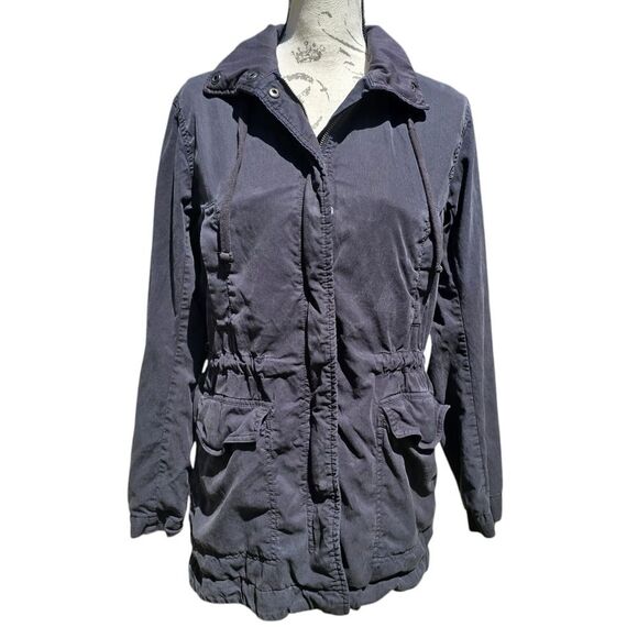 JAMES PERSE Women's Off Black Hooded Utility Jacket Size 1 / Small - Picture 2 of 15